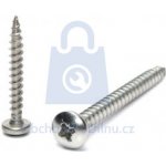 Vrut s půlkulatou hlavou křížová drážka, nerez A2 3 x 16, balení 1000 ks – Zboží Mobilmania