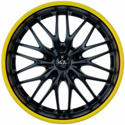 Barracuda Voltec T6 8x18 4x100 ET38 matt black trim yellow