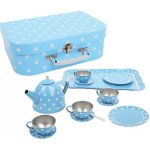 Bigjigs Toys čajový set v kufříku modrý puntíkovaný – Zboží Dáma Bigjigs Toys čajový set v kufříku modrý puntíkovaný – Zboží Dáma