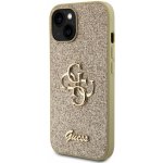 Pouzdro Guess PU Square Mirror Script Logo iPhone 15 zlaté – Zboží Mobilmania