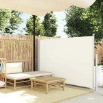 vidaXL Zatahovací boční markýza/zástěna na terasu 140 x 500 cm krémová – Zboží Mobilmania