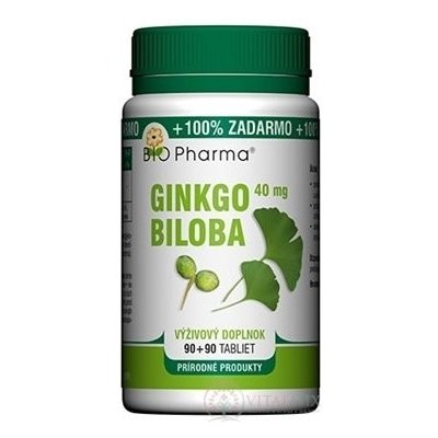 Bio-Pharma Ginkgo Biloba 40 mg 90+90 tablet – Zboží Mobilmania