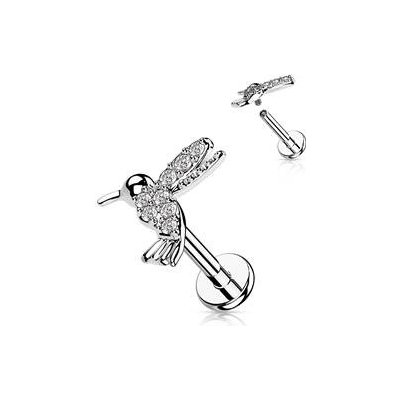 Šperky4U piercing do brady kolibřík LB1105ST-1206 – Zboží Mobilmania