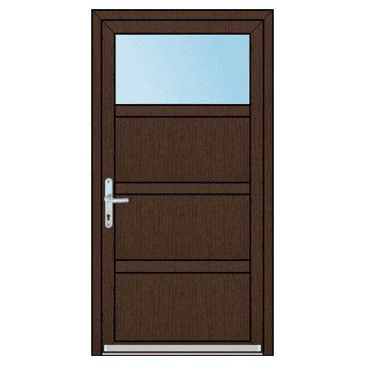 OknaDvereNaMiru.cz Vchodové dveře SLOUPKOVÉ Zora 4 zlatý dub 100 x 205 cm – Zboží Mobilmania