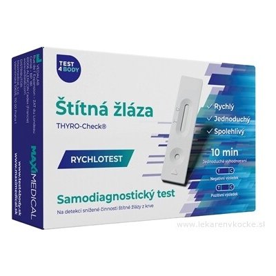 Test4Body Rychlotest štítné žlázy domácí TSH test hypotyreóza – Hledejceny.cz