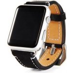 Handodo Genuine kožený Pásek pro Apple Watch 1 2 3 42mm černý 8596311072802 – Hledejceny.cz