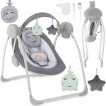 Momi MOMI Houpací lehátko s melodiemi LISS šedé – Zboží Dáma