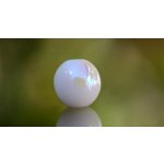 Redbass Kulatý skleněný korálek 6 mm Bílá s perletí, 5 ks – Zboží Dáma