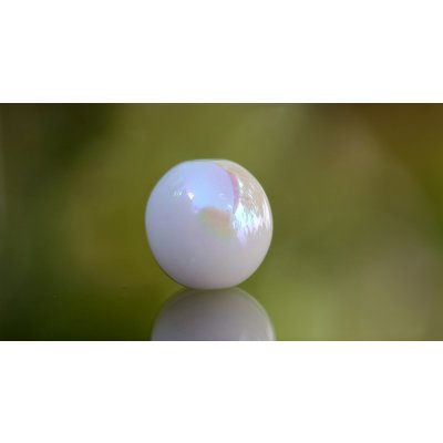 Redbass Kulatý skleněný korálek 6 mm Bílá s perletí, 5 ks – Zboží Dáma