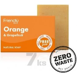 Friendly Soap přírodní mýdlo pomeranč a grep 7 x 95 g zero waste balení