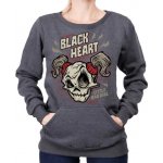 Mikina bez kapuce BLACK HEART GHOST FACE černá – Hledejceny.cz