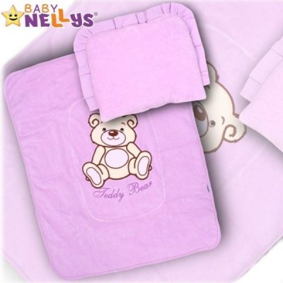 Baby Nellys 2 dílná sada jersey Medvídek Teddy Bear fialová – Zbozi.Blesk.cz