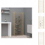 vidaXL Stojan na víno pro 96 lahví Golden Metal – Sleviste.cz