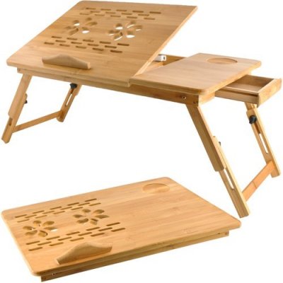 Ruhhy 23452 Bambusový stolek pod notebook