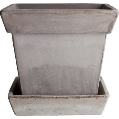 Květináč s podmiskou Gaia Square Grey 25 cm Bergs Potter – Hledejceny.cz