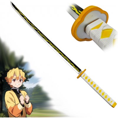 CHZ Měkčená Nichirin Katana ZENITSU AGATSUMA Demon Slayer – Zboží Dáma