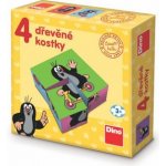 Dino Toys Krteček dřevěné kostky 4 díly – Zbozi.Blesk.cz