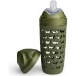 Herobility HeroEcoBottle skleněná kojenecká eko láhev forrest green 320 ml – Zboží Mobilmania