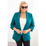 Kesi dámská sako bez zapínání Tyrkysová – Sleviste.cz