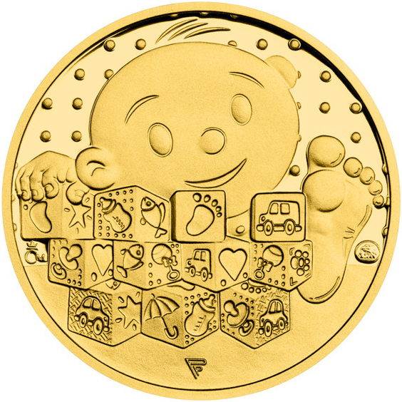 Česká mincovna Zlatý dukát k narození dítěte 2024 s věnováním proof 3,49 g
