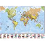 Excart Maps Svět - nástěnná politická mapa 136 x 100cm (ČESKY) Varianta: bez rámu v tubusu, Provedení: laminovaná mapa v lištách – Zboží Dáma
