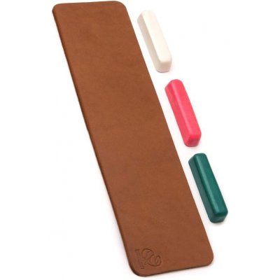 BeaverCraft obtahovací kůže Leather Strop for Honing (Green, White, Red) – Zboží Mobilmania