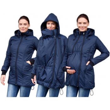 Jožánek Zora zimní vyteplená bunda pro těhotné a nosící ženy tmavě modrá