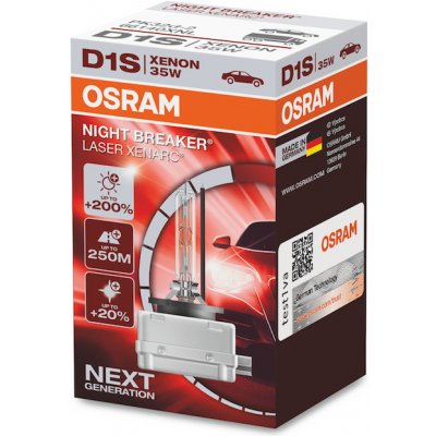Osram xenon. výbojka 85V 35W D1S PK32d-2 Night Breaker Laser +200% svítivost – Zboží Mobilmania