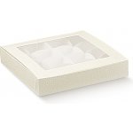 Scotton S.p.A. KRABIČKA NA PRALINKY BÍLÁ KŮŽE S OKÉNKEM NA 19x14x4cm – Sleviste.cz