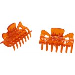Barevné skřipce na vlasy, 2 ks Barva: oranžová – Zboží Mobilmania