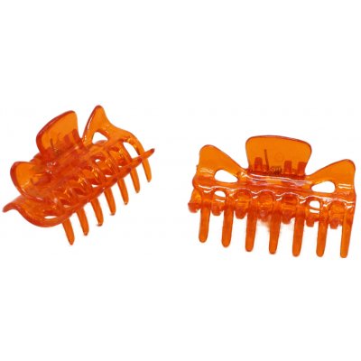 Barevné skřipce na vlasy, 2 ks Barva: oranžová – Zboží Mobilmania