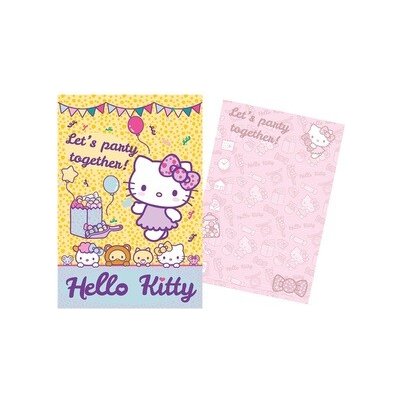Sada párty 5 pozvánek + 5 obálek Hello Kitty – Sleviste.cz