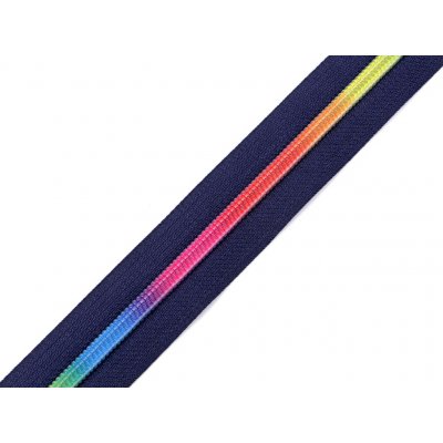 Duhový zip spirálový No 5 metráž Varianta: 3 modrá tmavá, Balení: 1 m – Hledejceny.cz