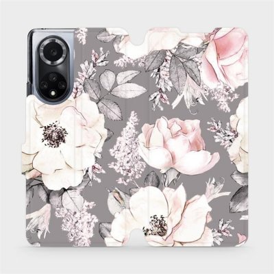 Mobiwear - Huawei Nova 9 - MX06S Květy na šedém pozadí – Zboží Živě
