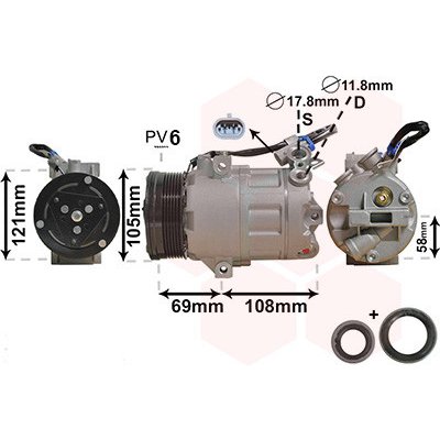 Kompresor klimatizace VAN WEZEL 3700K438