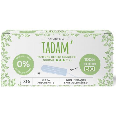 Tadam Tampony z BIO bavlny Normal 16 ks – Zboží Mobilmania