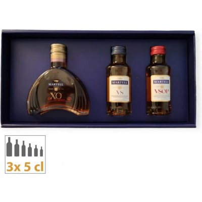 Martell Sada 3x miniatura 40% 3 x 0,05 l (dárkový set) – Sleviste.cz