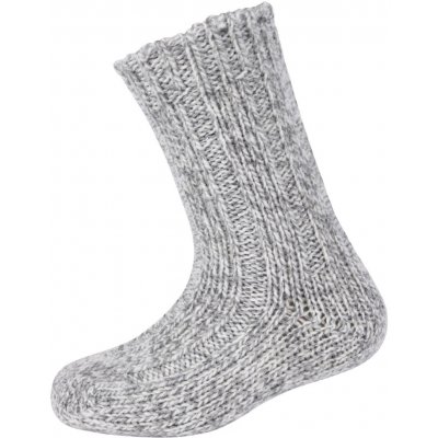 SAFA Dva páry dámských klasických pletených vlněných merino ponožek šedá