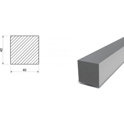 Ocel čtvercová 40x40 mm (S355) – Zboží Mobilmania
