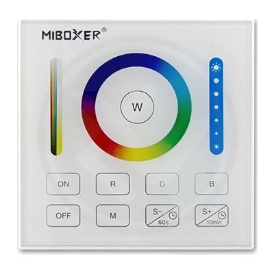LED Solution Mi-Light RF Nástěnný dálkový ovladač pro RGB+RGBW+CCT LED pásky, 1-kanálový Barevná varianta patice: Bílá B0 – Zbozi.Blesk.cz