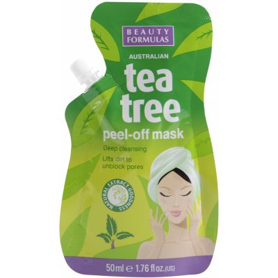 Beauty Formulas Tea Tree Peel Off hloubkově čistící maska 50 ml – Zboží Mobilmania