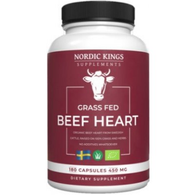Nordic Kings Lyofilizované BIO hovězí srdce grass-fed 180 kapslí – Hledejceny.cz