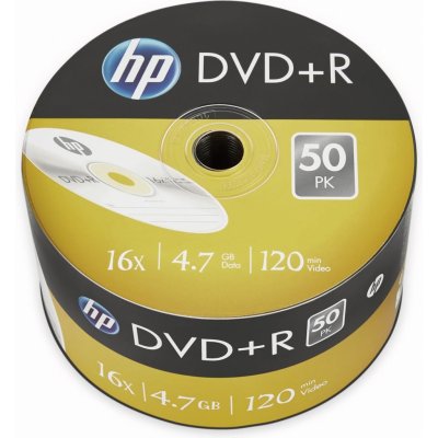 HP DVD+R 4,7GB 16x, spindle, 50ks (69305) – Zboží Živě