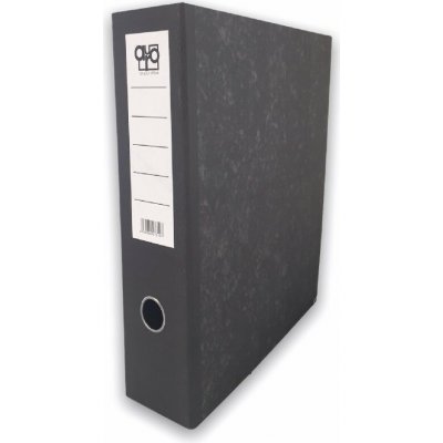 Auro Kartonový pákový pořadačA4 7,5 cm, páka, černý mramor – Zboží Živě