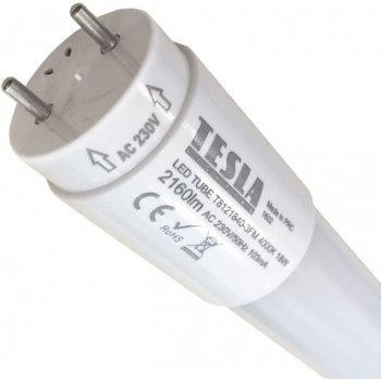 TESLA LED trubice SMD technologie T8 G13 1200mm 18W 230V 2160lm 4000K mléčná