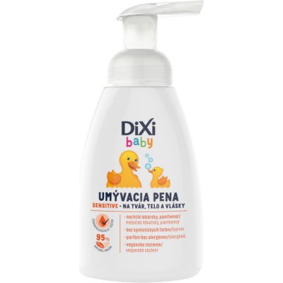 Dixi Baby mycí pěna sensitive na obličej, tělo a vlásky, 250 ml