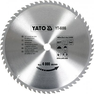 Kotouč na dřevo 400 x 30 mm 60z Yato YT-6086