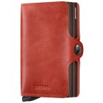 Secrid dvojitá kožená peněženka na karty Twinwallet Vintage Orange cihlová – Zboží Živě