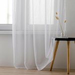 Homede Záclona Kresz Eyelets gold, bílá, 140 x 275 cm – Zboží Mobilmania