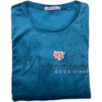 Magnolia dámské mikroplyšové dlouhé modré – Zboží Dáma